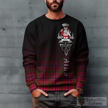 MacRow Tartan Sweatshirt Featuring Alba Gu Brath Family Crest Celtic Inspired Unisex - Tartan Vibes Clothing