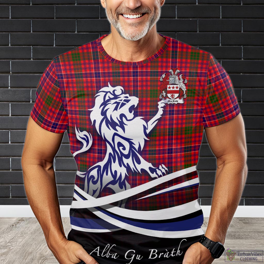 MacRow Tartan T-Shirt with Alba Gu Brath Regal Lion Emblem Kid's Shirt - Tartan Vibes Clothing