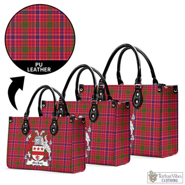 MacRow Tartan Luxury Leather Handbags with Family Crest L - Tartan Vibes Clothing