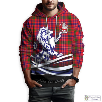 MacRow Tartan Hoodie with Alba Gu Brath Regal Lion Emblem Zip Hoodie - Tartan Vibes Clothing
