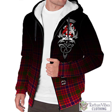MacRow Tartan Sherpa Hoodie Featuring Alba Gu Brath Family Crest Celtic Inspired