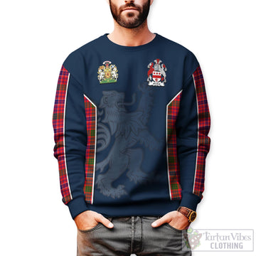 MacRow Tartan Sweater with Family Crest and Lion Rampant Vibes Sport Style Unisex - Tartan Vibes Clothing