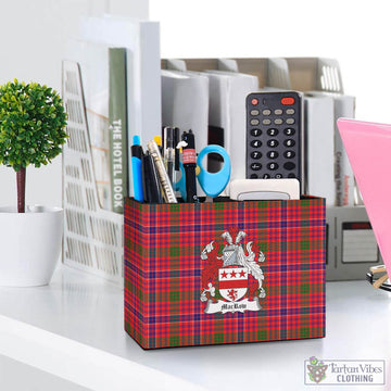 MacRow Tartan Pen Holder with Family Crest One Size 5.9"(L)*2.7"(W)*4.3"(H) - Tartan Vibes Clothing