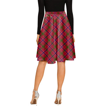 MacRow Tartan Melete Pleated Midi Skirt Cross Style - Tartan Vibes Clothing