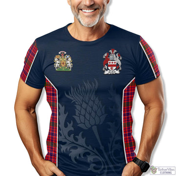 MacRow Tartan T-Shirt with Family Crest and Scottish Thistle Vibes Sport Style - Tartan Vibes Clothing