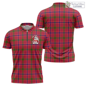 MacRow Tartan Zipper Polo Shirt with Family Crest