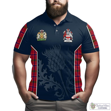 MacRow Tartan Men's Polo Shirt with Family Crest and Scottish Thistle Vibes Sport Style - Tartan Vibes Clothing