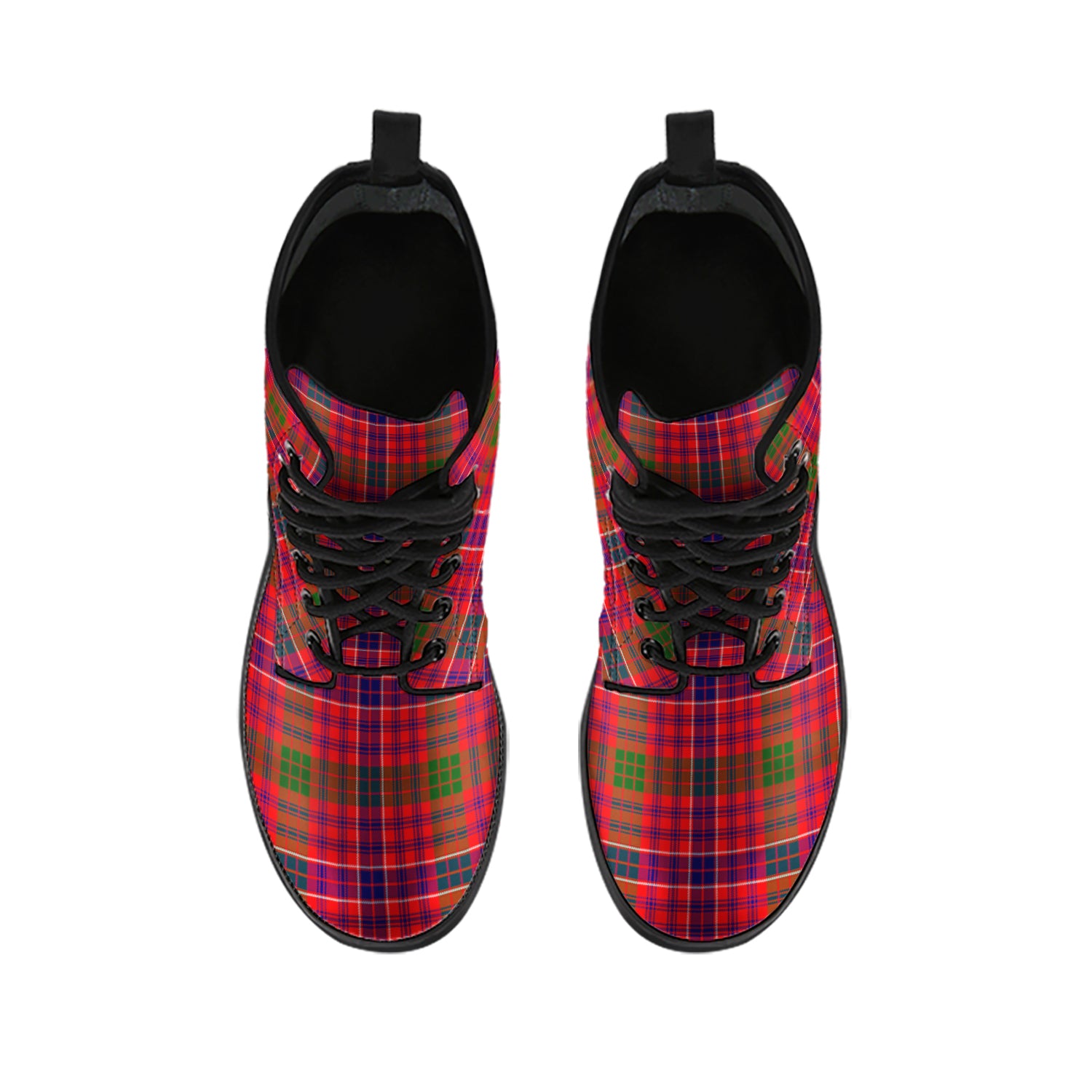 MacRow Tartan Leather Boots - Tartan Vibes Clothing