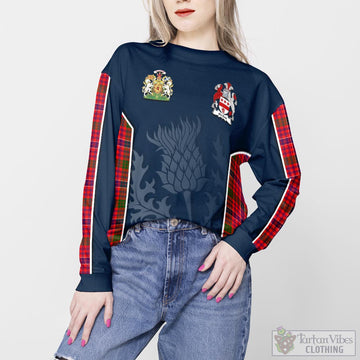 MacRow Tartan Sweatshirt with Family Crest and Scottish Thistle Vibes Sport Style - Tartan Vibes Clothing