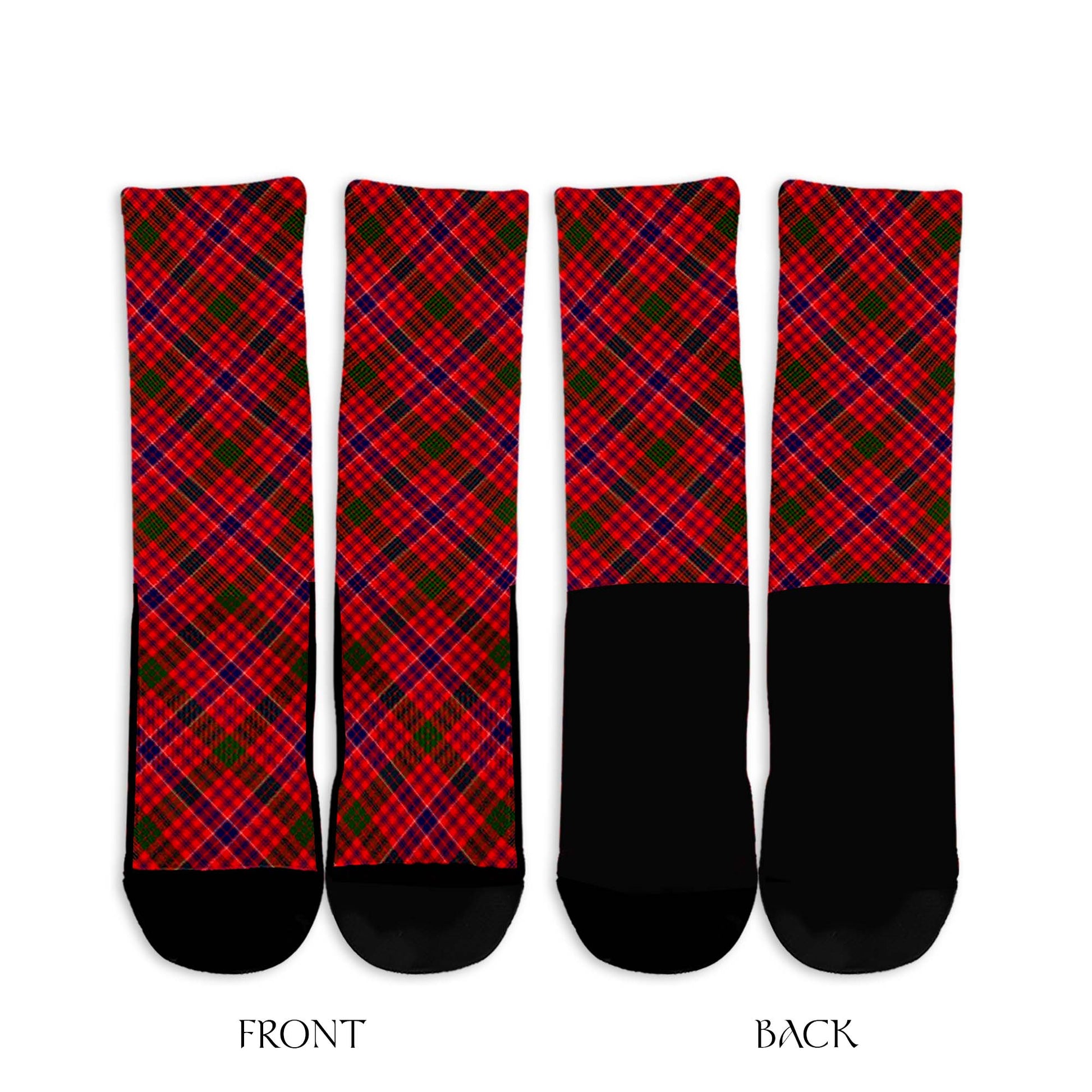 MacRow Tartan Crew Socks Cross Style - Tartan Vibes Clothing