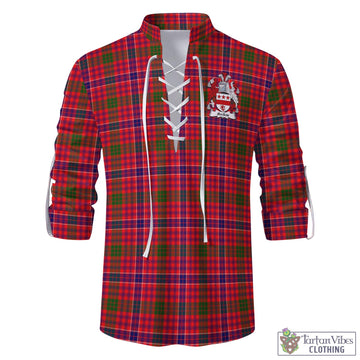 MacRow Tartan Men's Scottish Traditional Jacobite Ghillie Kilt Shirt with Family Crest - Tartan Vibes Clothing