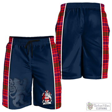 MacRow Tartan Men's Shorts with Family Crest and Lion Rampant Vibes Sport Style - Tartan Vibes Clothing