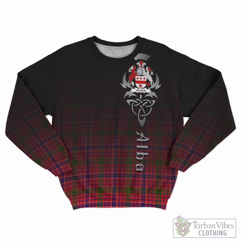 MacRow Tartan Sweatshirt Featuring Alba Gu Brath Family Crest Celtic Inspired - Tartan Vibes Clothing