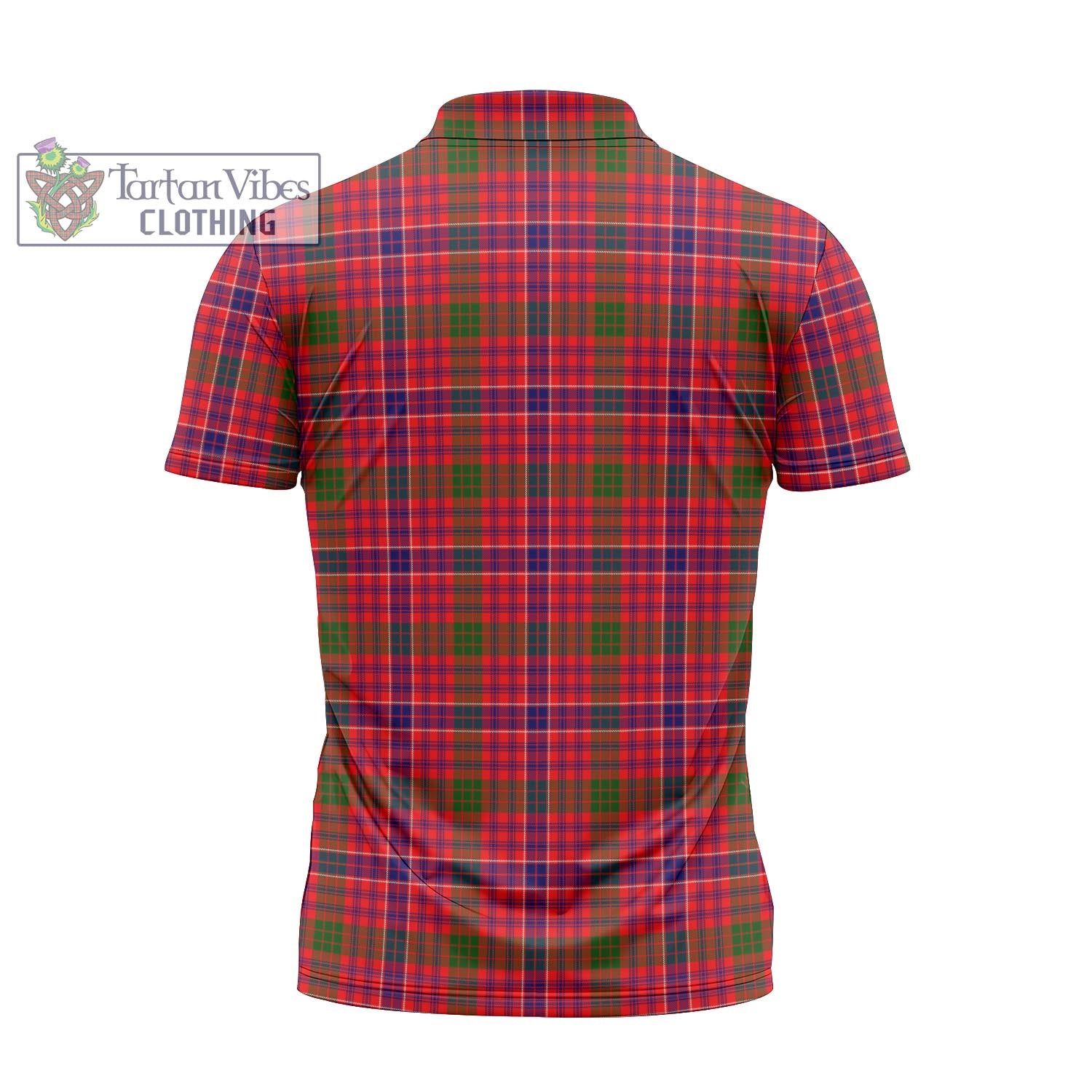 MacRow Tartan Zipper Polo Shirt with Family Crest - Tartan Vibes Clothing