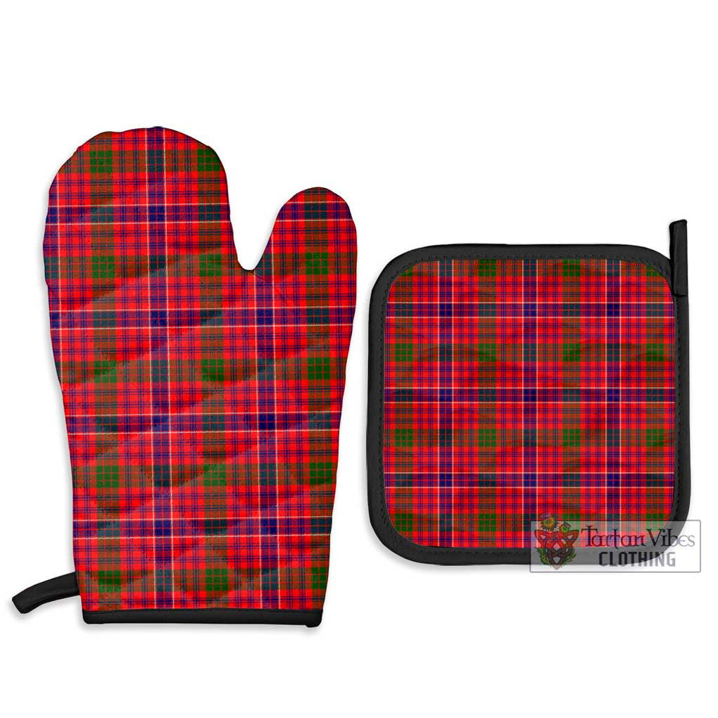 MacRow Tartan Combo Oven Mitt & Pot-Holder Combo 1 Oven Mitt & 2 Pot-Holder Black - Tartan Vibes Clothing