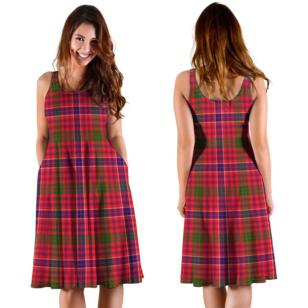 MacRow Tartan Sleeveless Midi Womens Dress - Tartan Vibes Clothing