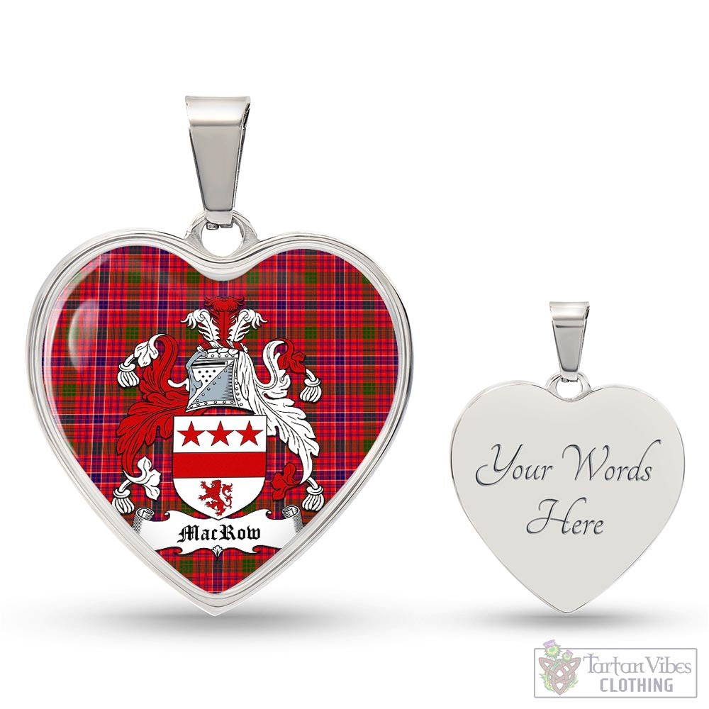 MacRow Tartan Heart Necklace with Family Crest Luxury Necklace (Silver) Yes - Tartan Vibes Clothing