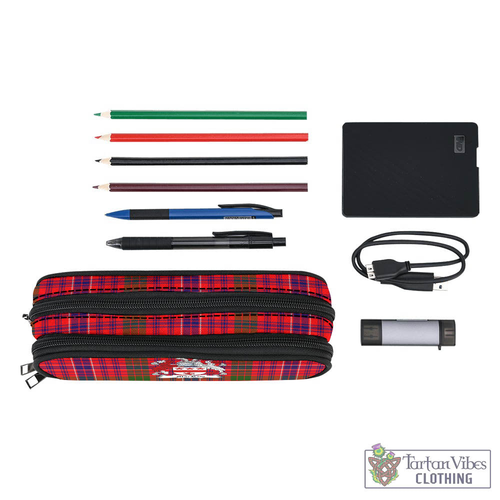 MacRow Tartan Pen and Pencil Case with Family Crest - Tartan Vibes Clothing