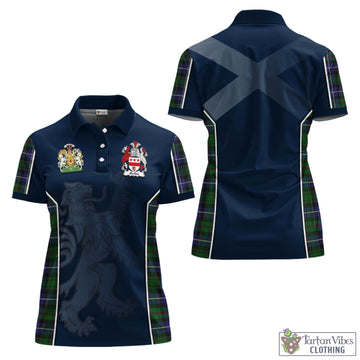 MacRow Hunting Tartan Women's Polo Shirt with Family Crest and Lion Rampant Vibes Sport Style Women - Tartan Vibes Clothing