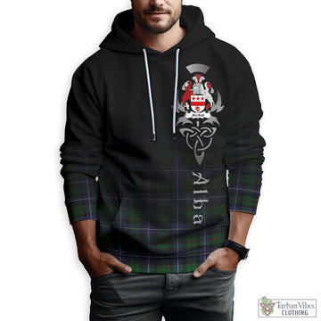 MacRow Hunting Tartan Hoodie Featuring Alba Gu Brath Family Crest Celtic Inspired Zip Hoodie - Tartan Vibes Clothing