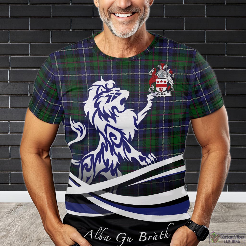 MacRow Hunting Tartan T-Shirt with Alba Gu Brath Regal Lion Emblem Kid's Shirt - Tartan Vibes Clothing