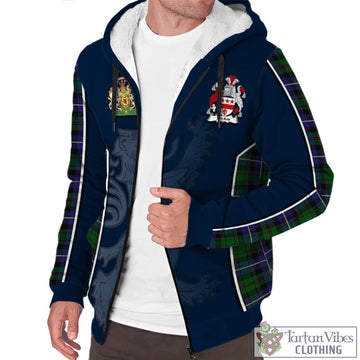 MacRow Hunting Tartan Sherpa Hoodie with Family Crest and Lion Rampant Vibes Sport Style Unisex - Tartan Vibes Clothing