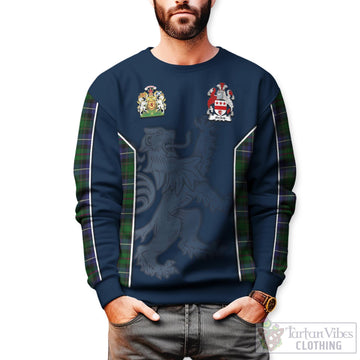 MacRow Hunting Tartan Sweater with Family Crest and Lion Rampant Vibes Sport Style Unisex - Tartan Vibes Clothing