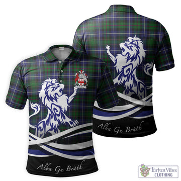 MacRow Hunting Tartan Polo Shirt with Alba Gu Brath Regal Lion Emblem - Tartan Vibes Clothing