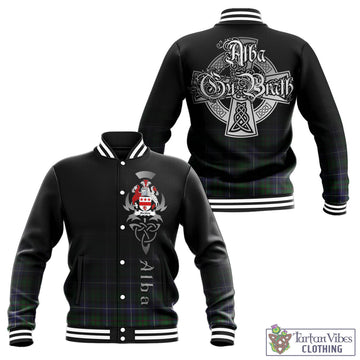 MacRow Hunting Tartan Baseball Jacket Featuring Alba Gu Brath Family Crest Celtic Inspired - Tartan Vibes Clothing