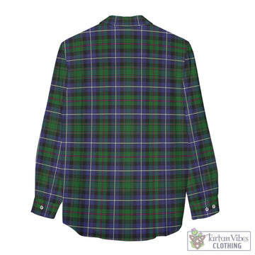 MacRow Hunting Tartan Womens Casual Shirt with Family Crest