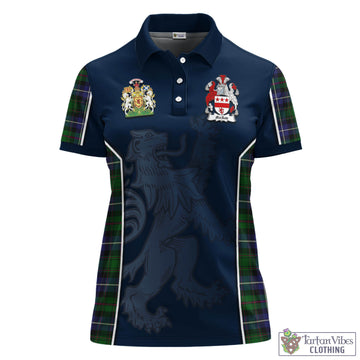 MacRow Hunting Tartan Women's Polo Shirt with Family Crest and Lion Rampant Vibes Sport Style - Tartan Vibes Clothing