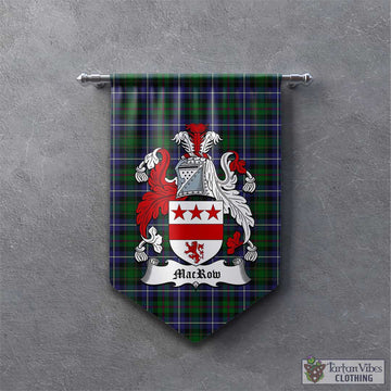 MacRow Hunting Tartan Gonfalon, Tartan Banner with Family Crest - Tartan Vibes Clothing