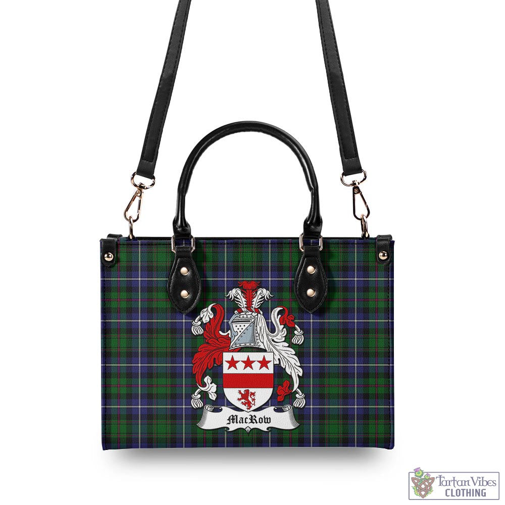 MacRow Hunting Tartan Luxury Leather Handbags with Family Crest - Tartan Vibes Clothing
