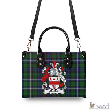 MacRow Hunting Tartan Luxury Leather Handbags with Family Crest - Tartan Vibes Clothing