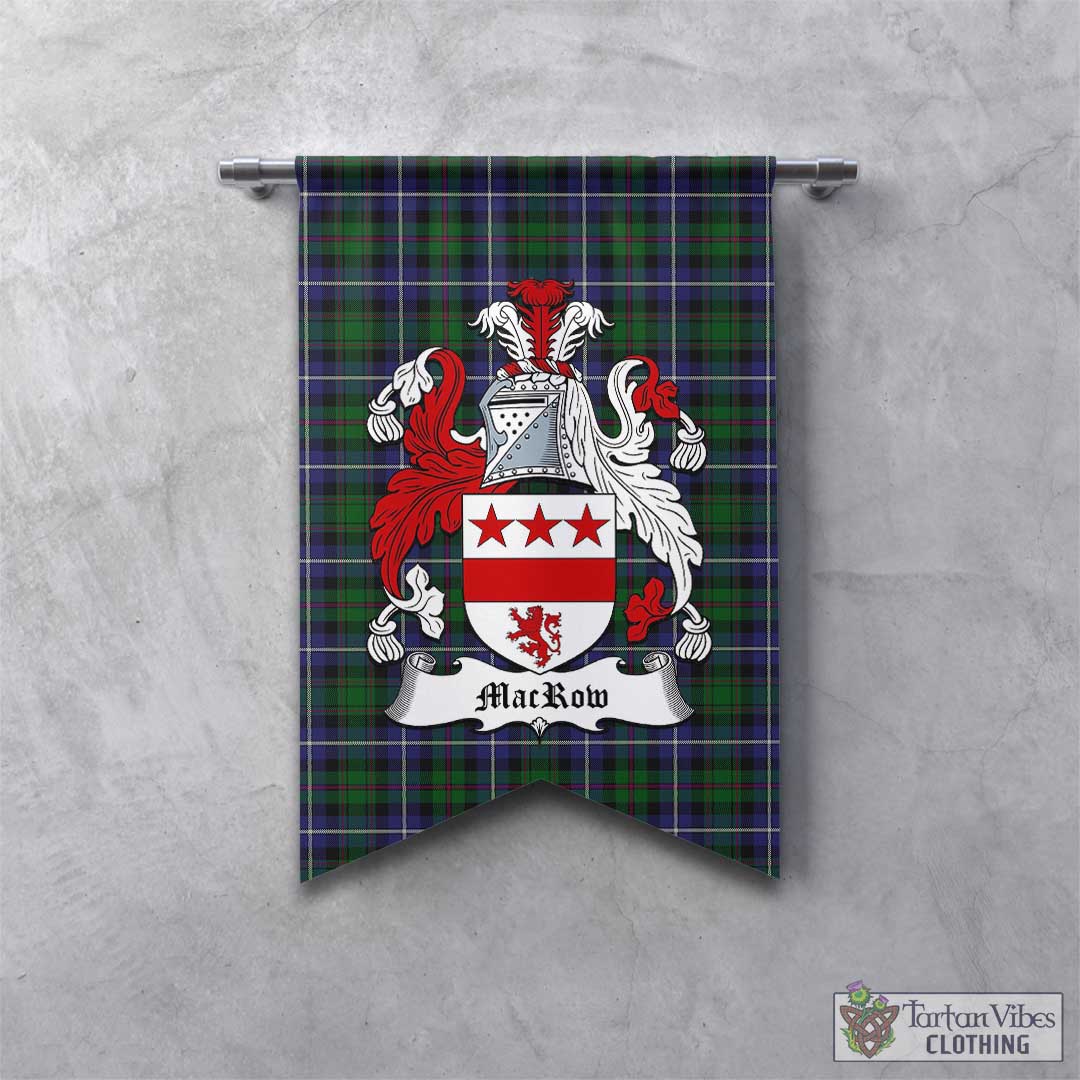 MacRow Hunting Tartan Gonfalon, Tartan Banner with Family Crest - Tartan Vibes Clothing
