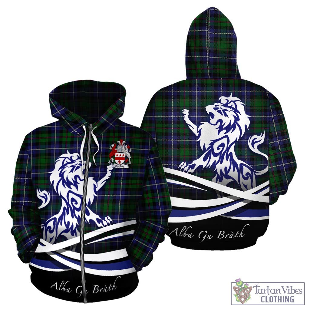 MacRow Hunting Tartan Hoodie with Alba Gu Brath Regal Lion Emblem - Tartan Vibes Clothing