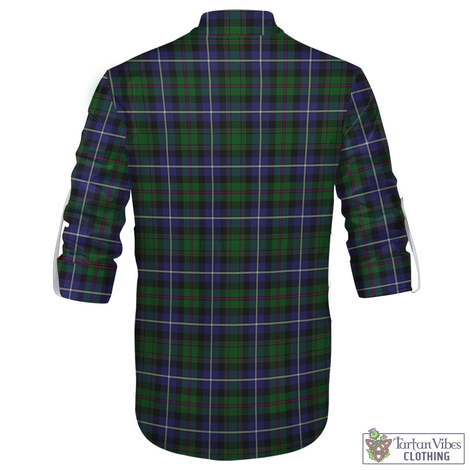 Tartan Vibes Clothing MacRow Hunting Tartan Men's Scottish Traditional Jacobite Ghillie Kilt Shirt