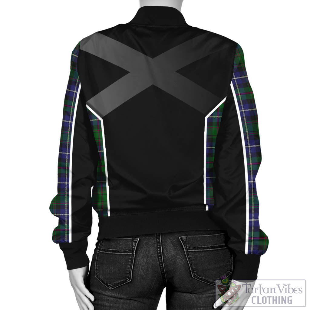 MacRow Hunting Tartan Bomber Jacket with Family Crest and Scottish Thistle Vibes Sport Style - Tartan Vibes Clothing