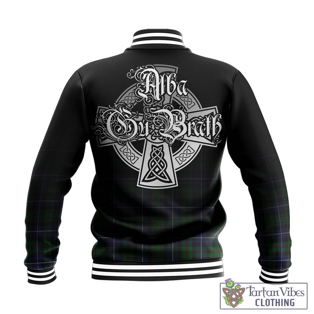 MacRow Hunting Tartan Baseball Jacket Featuring Alba Gu Brath Family Crest Celtic Inspired - Tartan Vibes Clothing