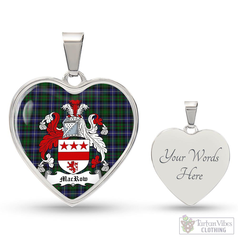 MacRow Hunting Tartan Heart Necklace with Family Crest Luxury Necklace (Silver) Yes - Tartan Vibes Clothing