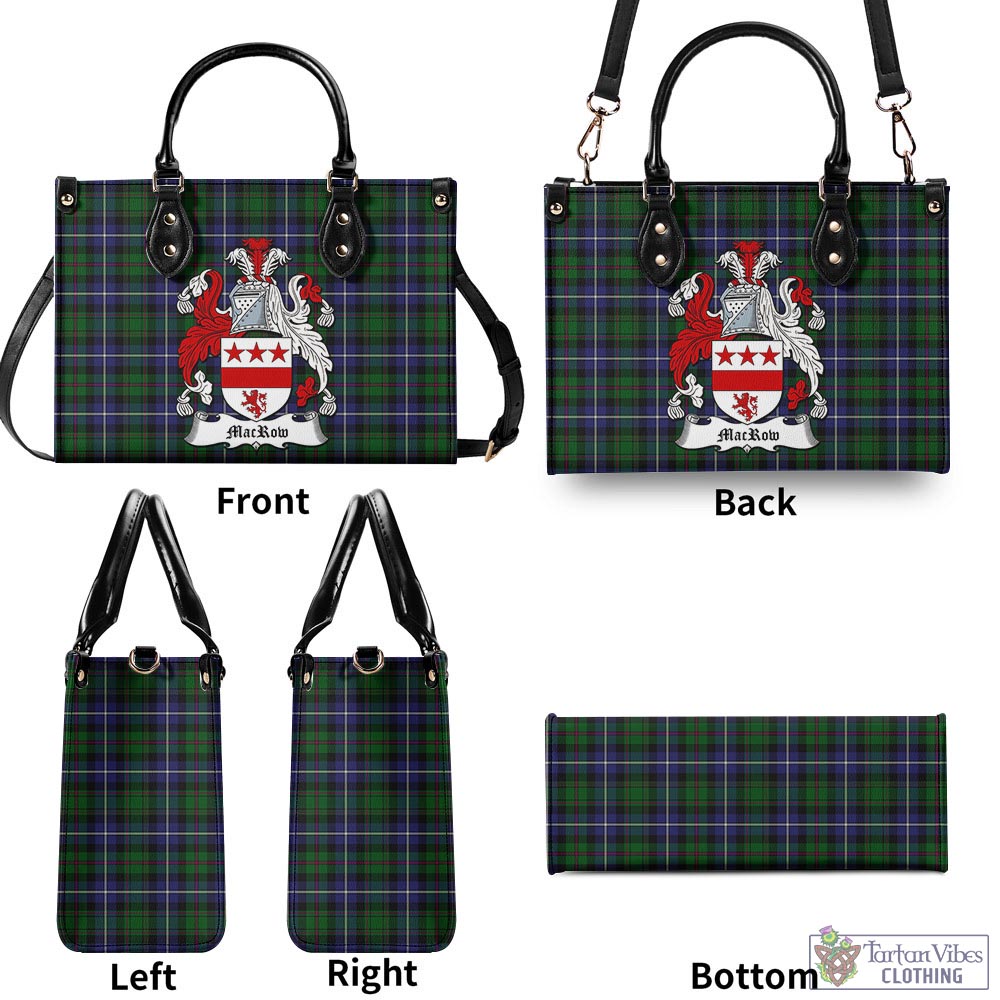 MacRow Hunting Tartan Luxury Leather Handbags with Family Crest - Tartan Vibes Clothing