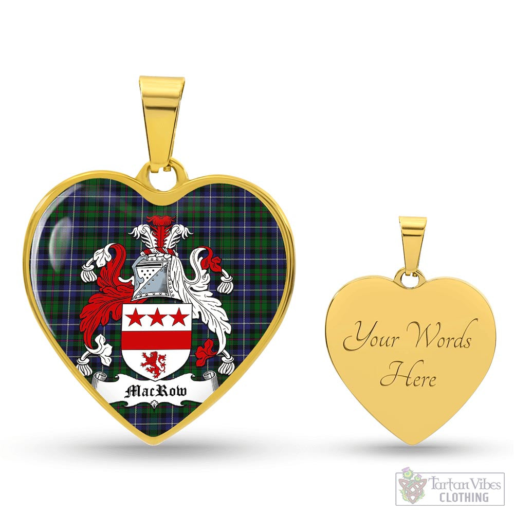 MacRow Hunting Tartan Heart Necklace with Family Crest Luxury Necklace (Gold) Yes - Tartan Vibes Clothing