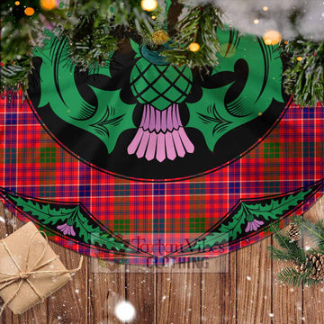 MacRow (McRow) Tartan Christmas Tree Skirt Scottish Thistle Style
