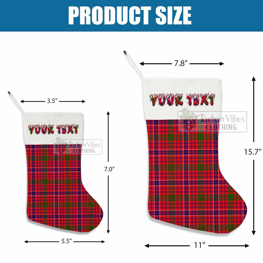Tartan Vibes Clothing MacRow (McRow) Tartan Christmas Stocking with Personalized Text