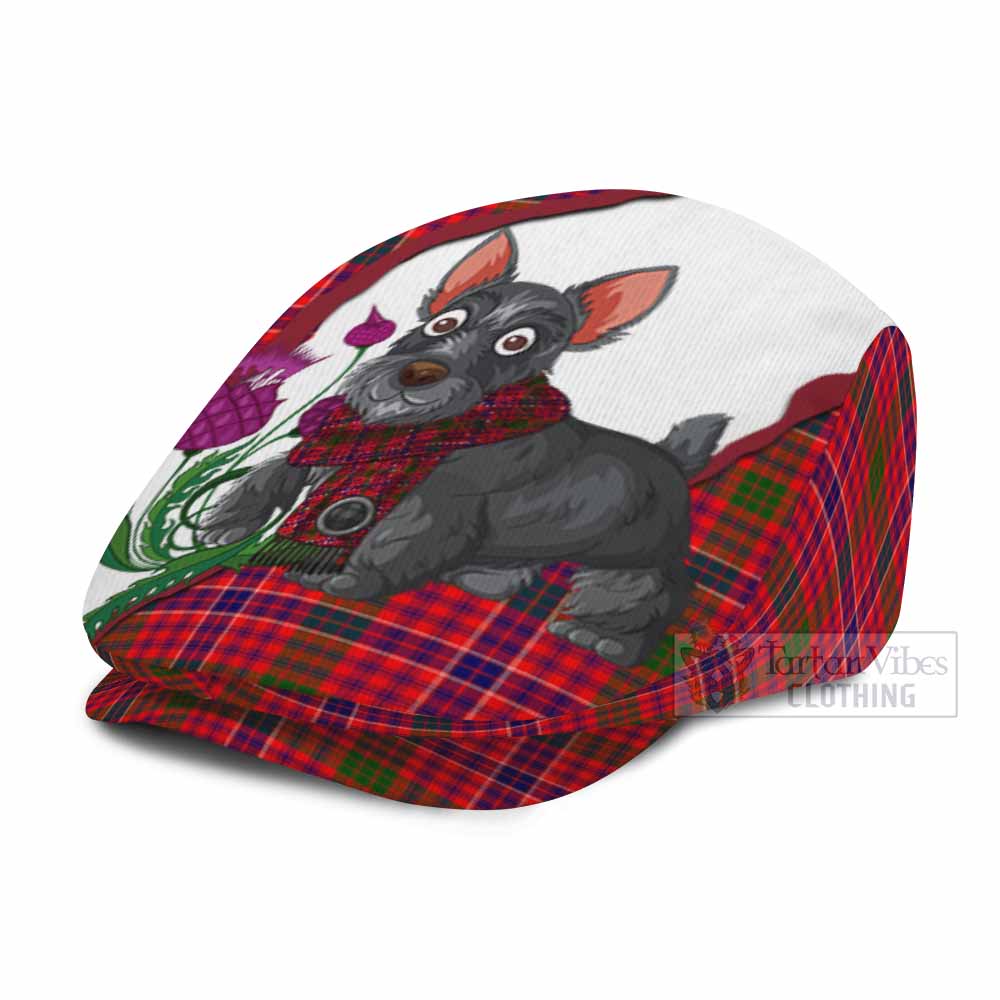 MacRow (McRow) Scottish Terrier Tartan Flat Cap, Jeff Cap Thistle Heritage Art - Tartan Vibes Clothing