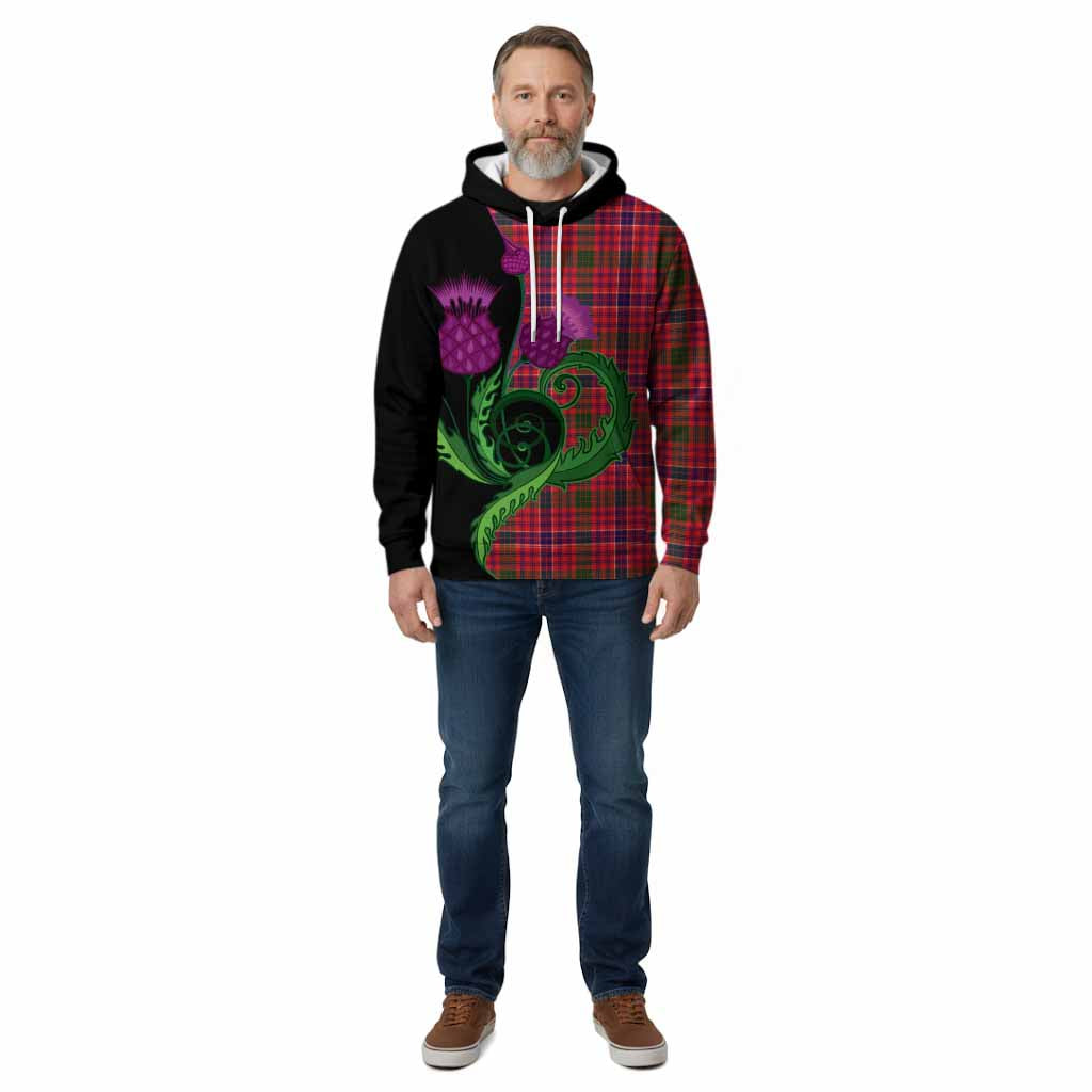 MacRow (McRow) Tartan Cotton Hoodie Traditional Scottish Thistle