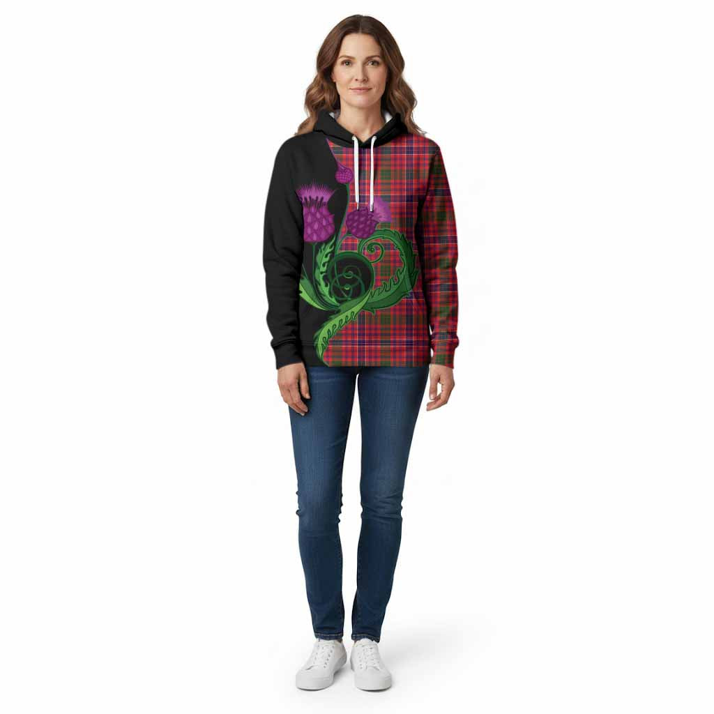 MacRow (McRow) Tartan Cotton Hoodie Traditional Scottish Thistle