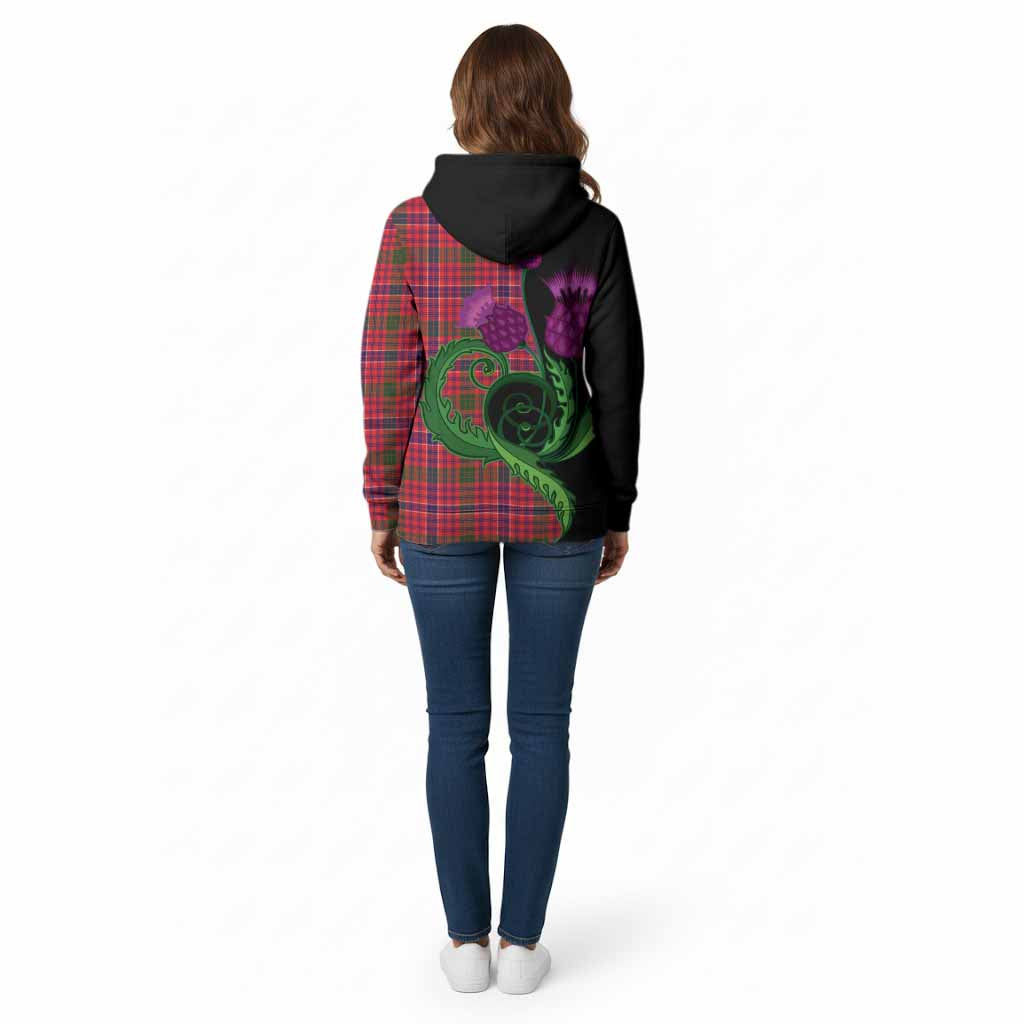MacRow (McRow) Tartan Cotton Hoodie Traditional Scottish Thistle