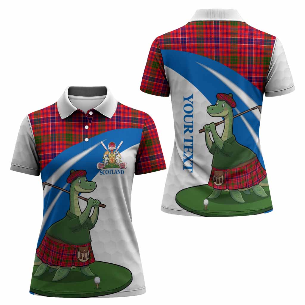 MacRow (McRow) Tartan Crest Golf Nessie Women Polo Shirt Loch Ness Monster Sporty Style