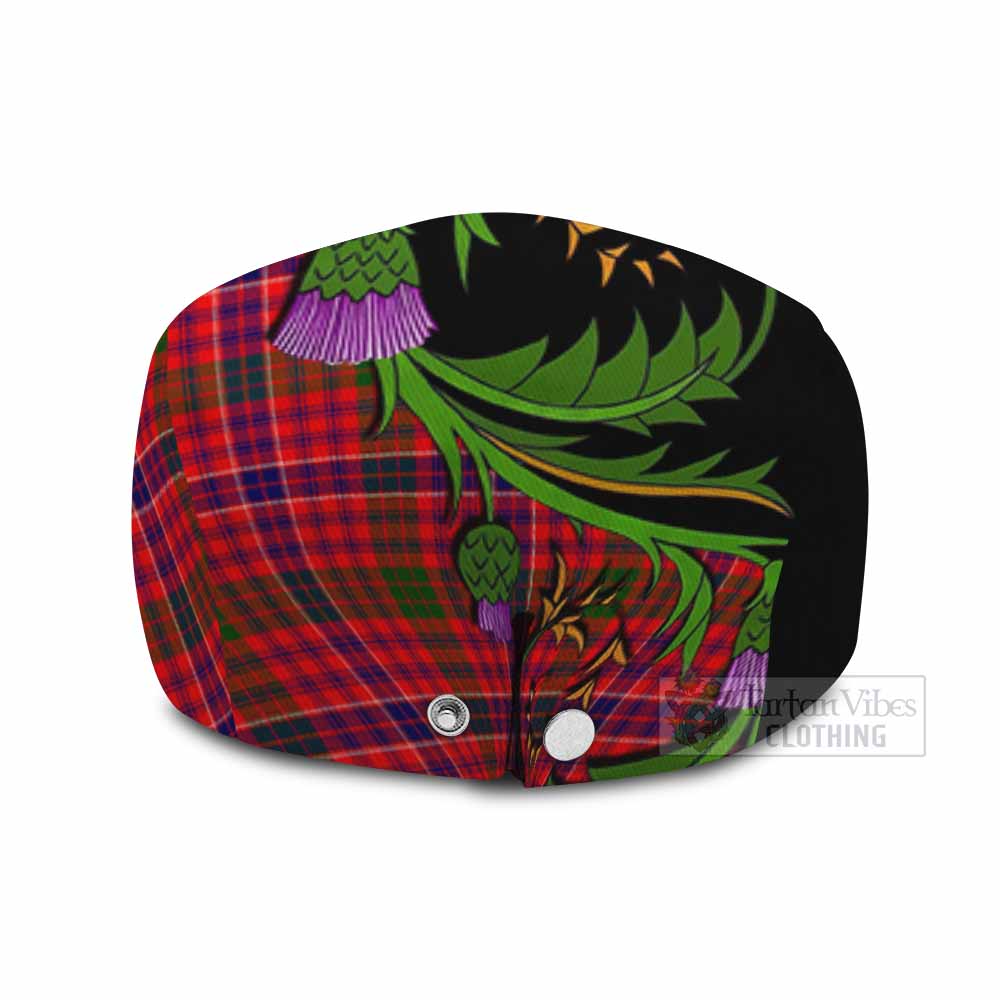 MacRow (McRow) Tartan Flat Cap, Jeff Cap Scottish Thistle Pride Heritage Art - Tartan Vibes Clothing